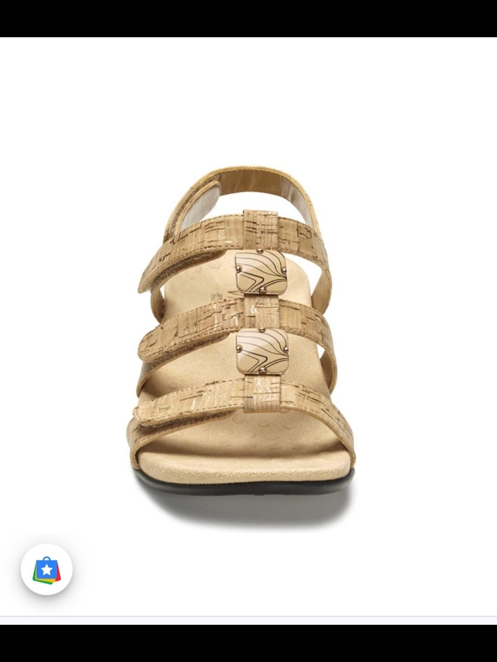 Vionic Beige Adjustable Strap Podiatrist Designed Sandals Size 9